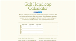 Desktop Screenshot of golfhandicapcalculator.com